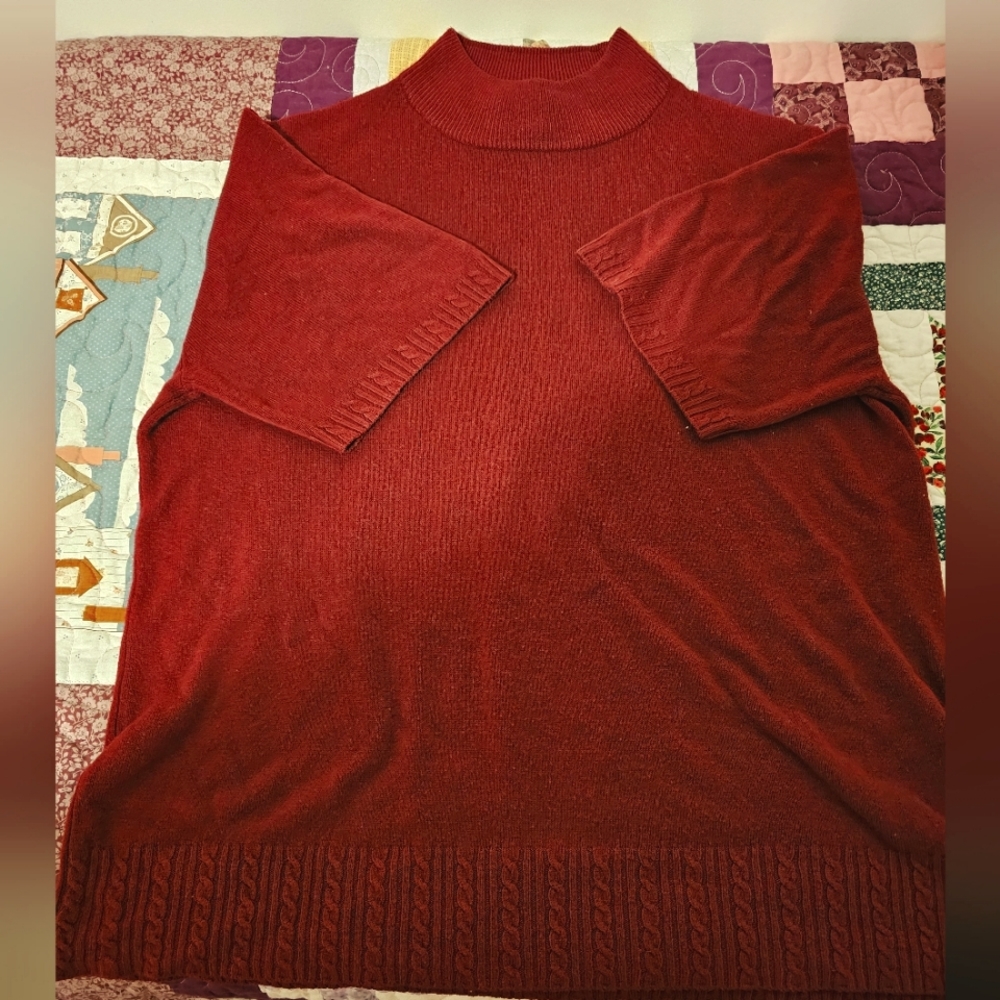 Sag Harbor lightweight burgundy sweater Size 1X